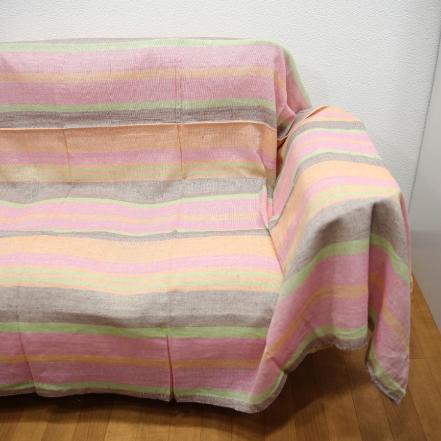 引出物 マルチカバー おしゃれ ボーダー柄 マルチクロス ダブルサイズ 180 270ｃｍ ソファーカバー ベッドカバー インド綿 インテリア テーブル クロス コットン Supplystudies Com