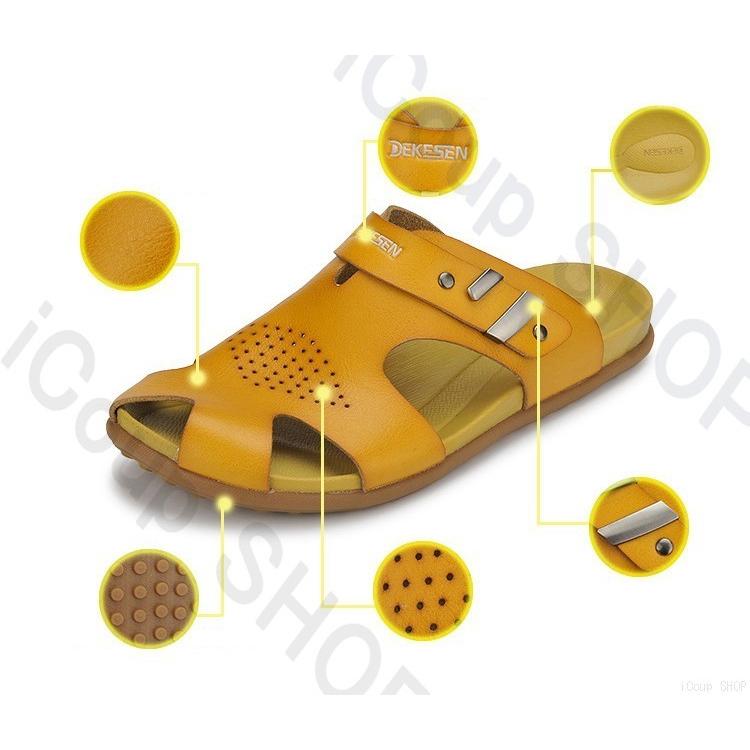 目玉商品 メンズ サンダル ブーツ ビーチシューズ 本革 Dekesen サマーブーツ コンフォート カジュアルシューズ 通気性 軽量 夏 新品 海外正規品 Www Aug Mx