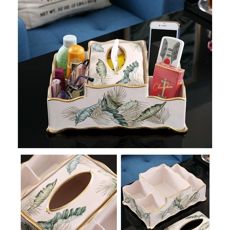 高級感のある .ティッシュケース 小物入れ 収納付き ティッシュケース ロイヤルアーデン ティッシュBOXカバー 77713 約W30 H31cm