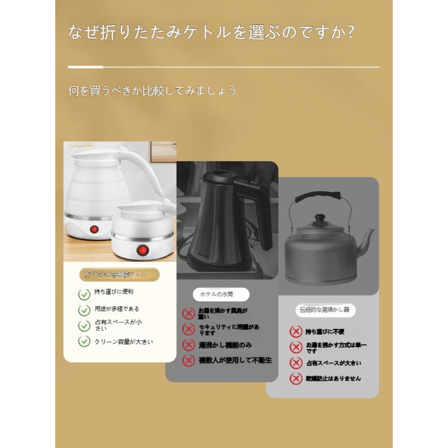 ケトル 折り畳みケトル 折りたたみ 電気ケトル 0.6L 海外対応 ケトル 折り畳みケトル 折りたたみ 電気ケトル 0.6L 海外対応