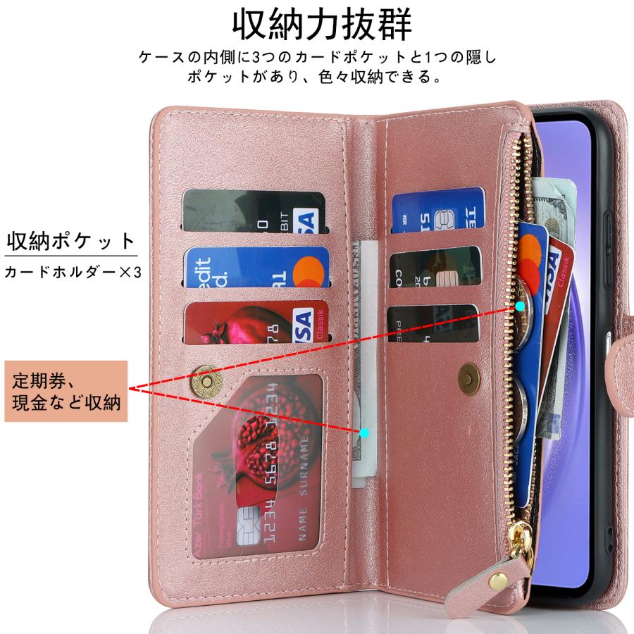 reno7 a ケース oppo reno9a ケース 手帳型 スマホケース oppo reno7a 携帯ケース オッポリノ9aケース スマホショルダー カード収納 肩掛け | iCoverCase | 08