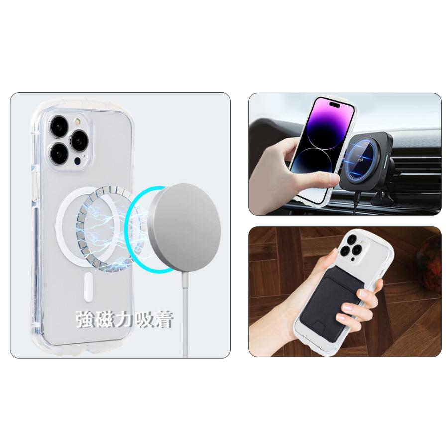 新品・未使用MagSafe対応 iPhone用ケース ホワイト/レッド レビュー】ZENIX製MagSafe対応クリアケース：純正品より良い