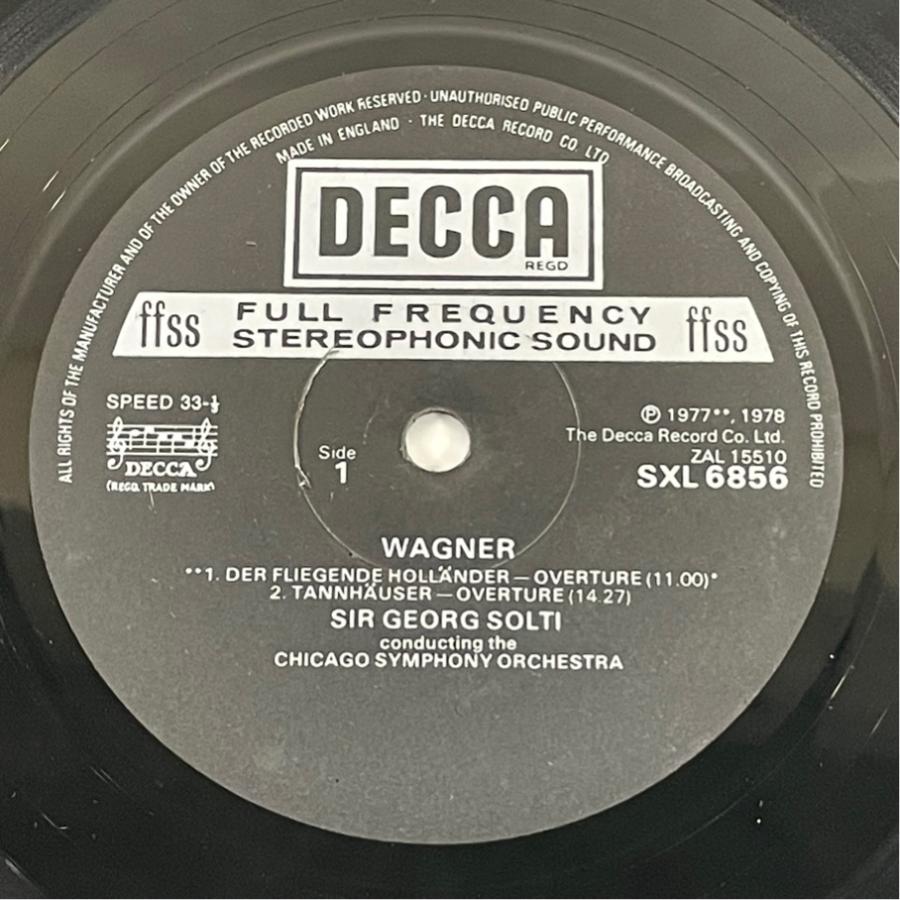 英DECCA SXL6856 ショルティ ワーグナー 管弦楽曲集 洗浄済 LP |  | 02