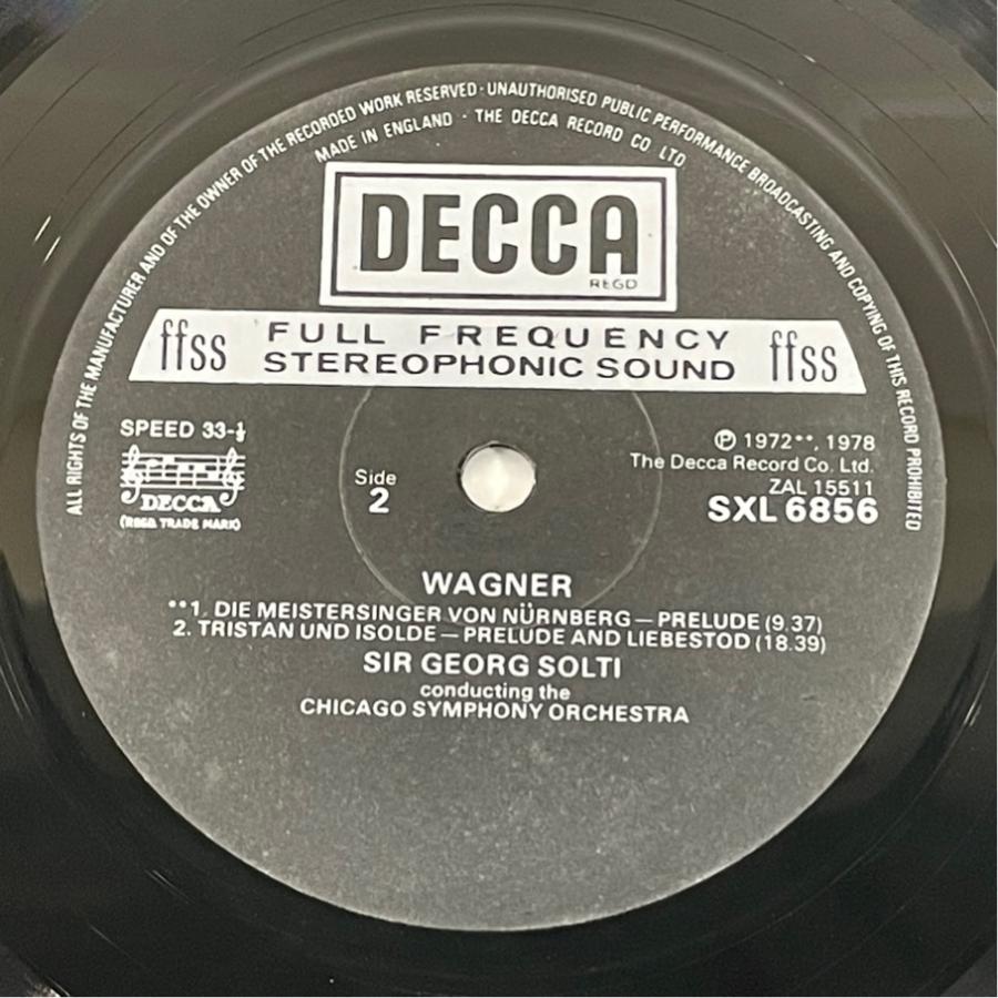 英DECCA SXL6856 ショルティ ワーグナー 管弦楽曲集 洗浄済 LP |  | 03