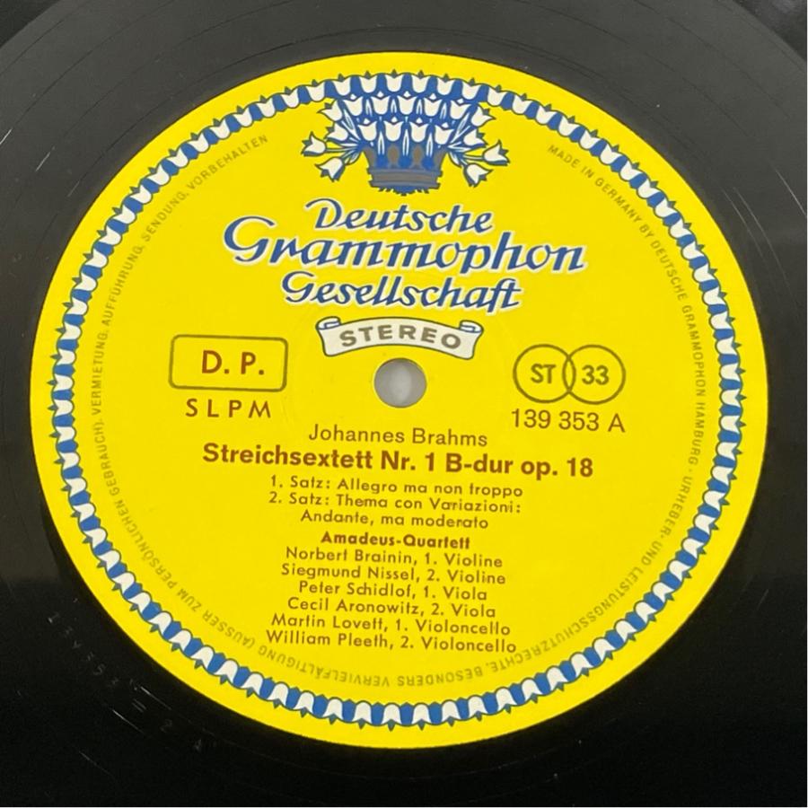 独DGG 139 353SLPM ブラームス 弦楽六重奏曲第１番 アマデウスSQ他 洗浄済 LP |  | 02