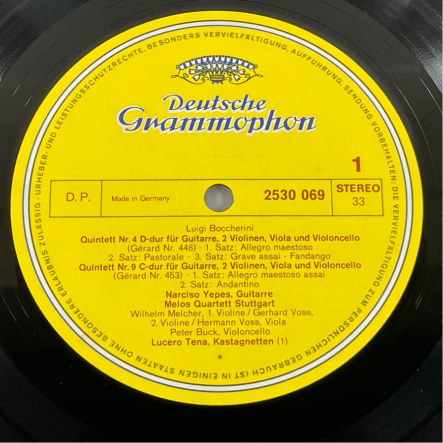 独DG 2530 069 ボッケリーニ ギター五重奏曲集 イエペス＆メロスQ 洗浄済 LP |  | 02