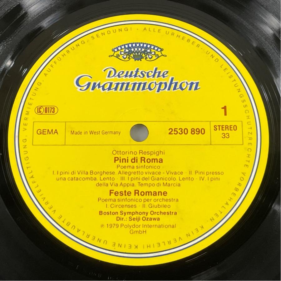 西独DG 2530890 小澤征爾 レスピーギ ローマの松/ローマの噴水 洗浄済 LP |  | 02