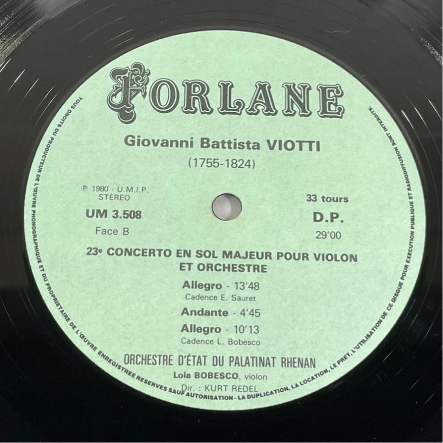 仏FORLANE UM3508 ローラ・ボベスコ ヴィオッティ ヴァイオリン協奏曲 22 & 23 洗浄済 LP |  | 03