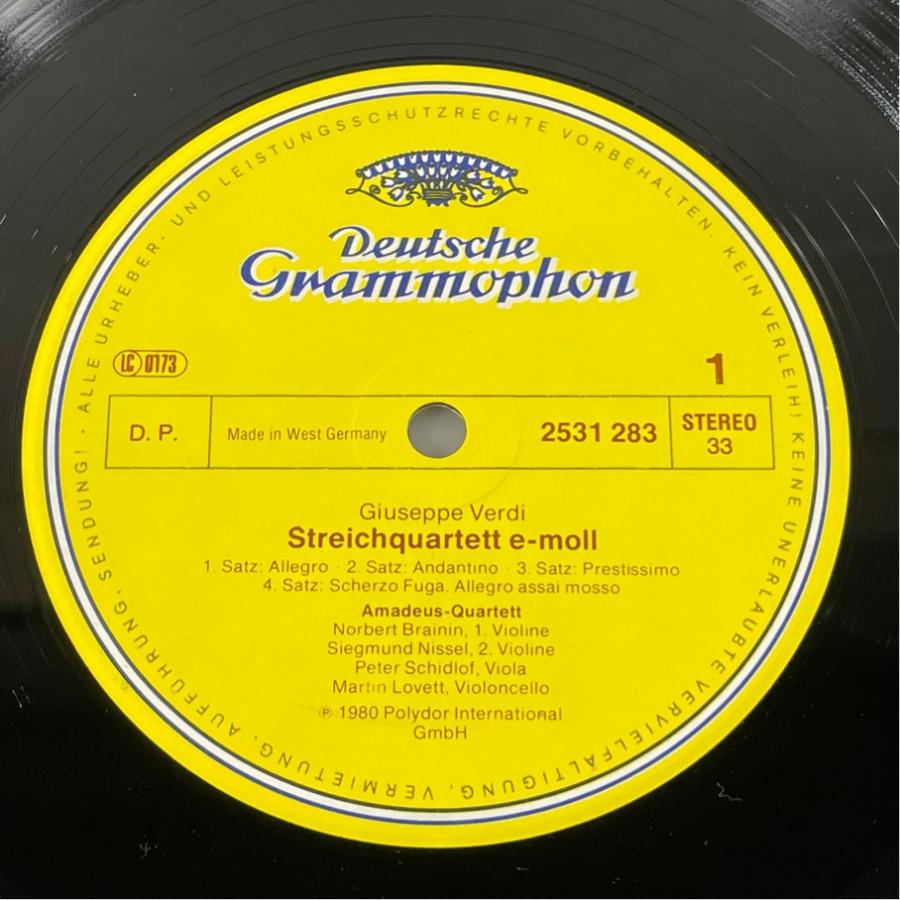 西独DG 2531 283 アマデウス四重奏団 ヴェルディ＆チャイコフスキー 1番 洗浄済 LP |  | 02