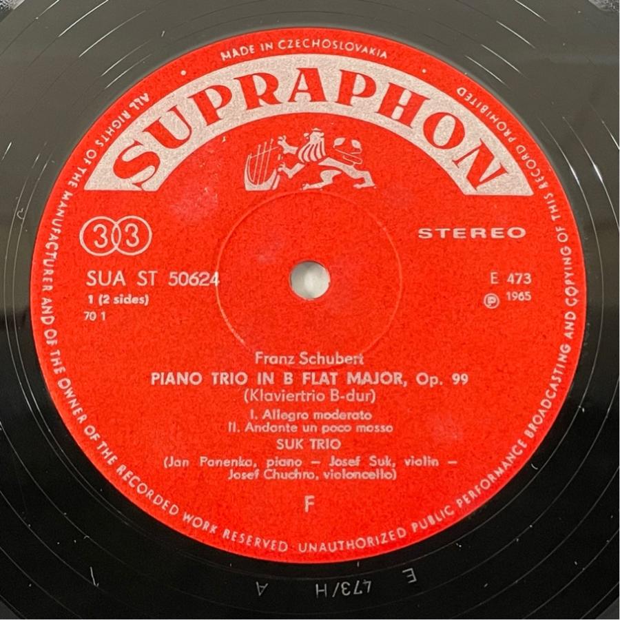 チェコSUPRAPHON SUA ST 50624 シューベルト ピアノ三重奏曲Op.99 ノットルノOp.148 スーク・トリオ 洗浄済 LP |  | 02