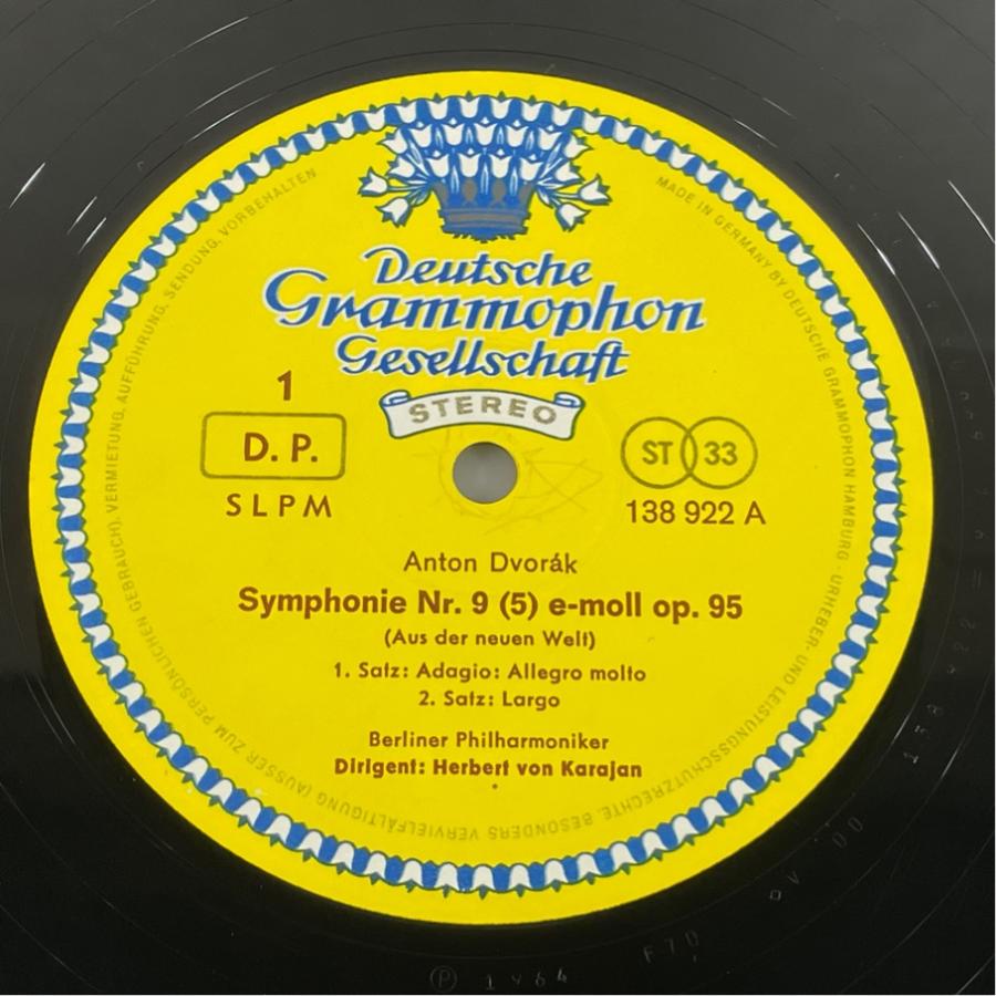 独DGG SLPM138922 カラヤン ドヴォルザーク 交響曲 第9番 新世界より ベルリン・フィル 洗浄済 LP |  | 02