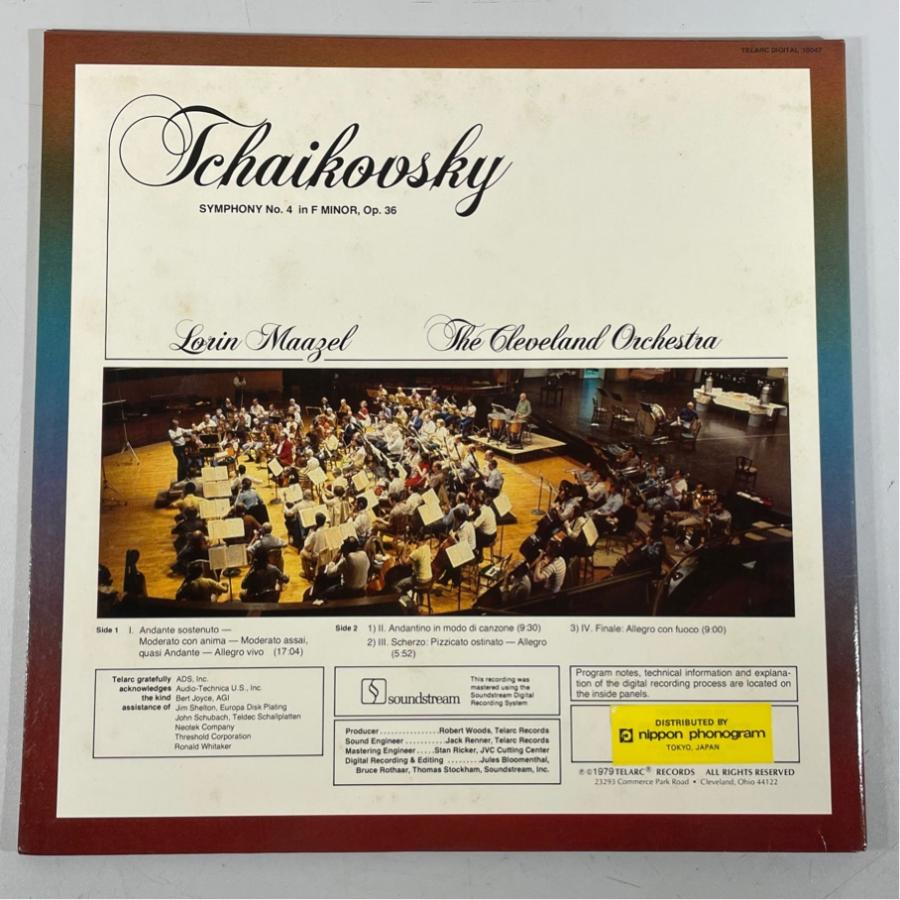 TELARC 4000-10 チャイコフスキー 交響曲第4番 マゼール指揮 クリーヴランド管弦楽団 洗浄済 LP |  | 01