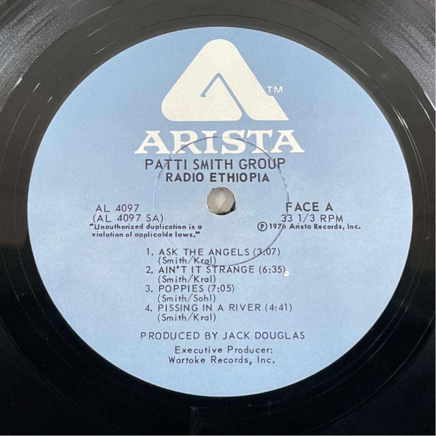 US盤 ARISTA AL4097 Patti Smith Group Radio Ethiopia パティ・スミス・グループ 洗浄済 LP |  | 02