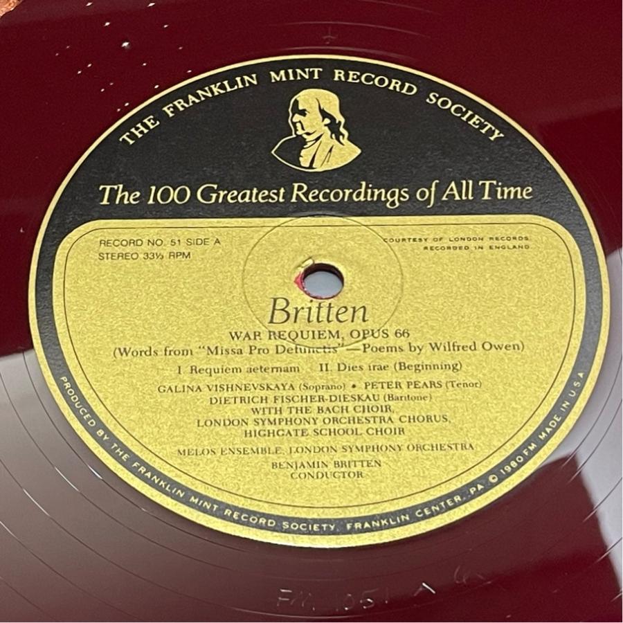 US盤 赤盤 ブリトゥン(自作指揮) ブリトゥン 戦争レクイエム 洗浄済 2LP |  | 03
