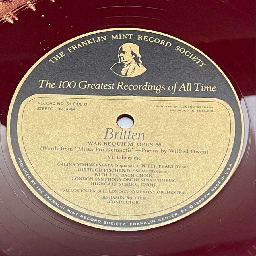 US盤 赤盤 ブリトゥン(自作指揮) ブリトゥン 戦争レクイエム 洗浄済 2LP |  | 04