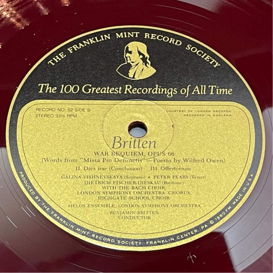 US盤 赤盤 ブリトゥン(自作指揮) ブリトゥン 戦争レクイエム 洗浄済 2LP |  | 05