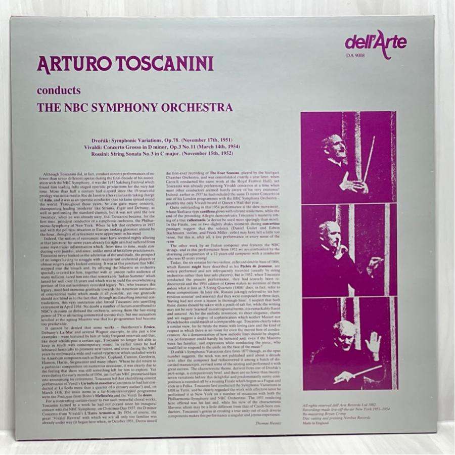 英dell'Arte DA9008 トスカニーニ NBCSO コンダクツ ドヴォルザーク ヴィヴァルディ ロッシーニ 洗浄済 LP |  | 01