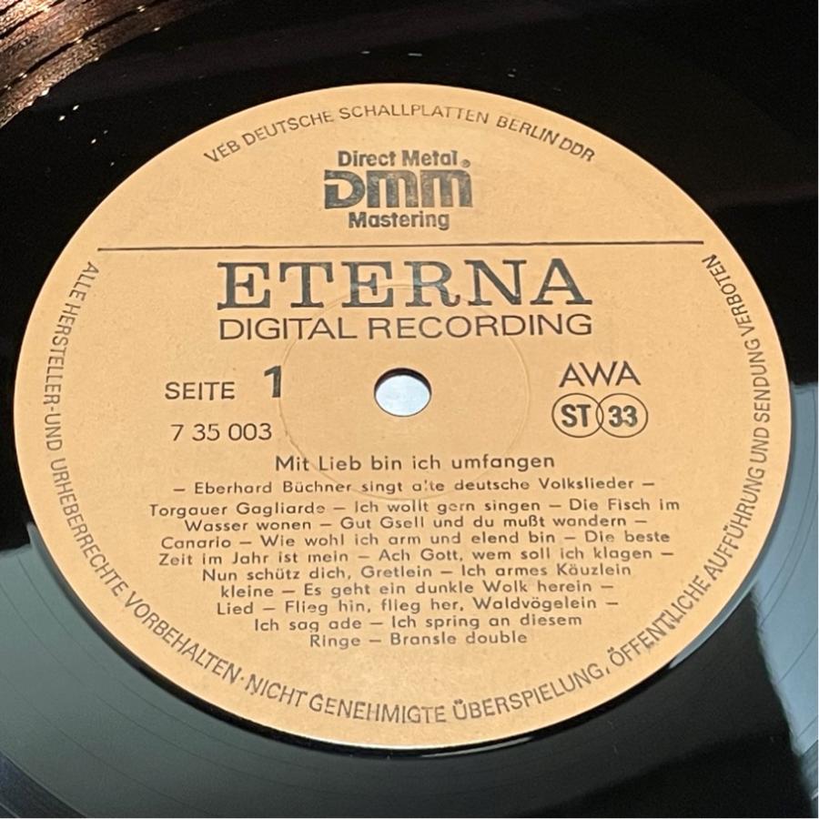 東独ETERNA 735 003 ビュヒナー ドイツ 民謡集 洗浄済 LP |  | 02