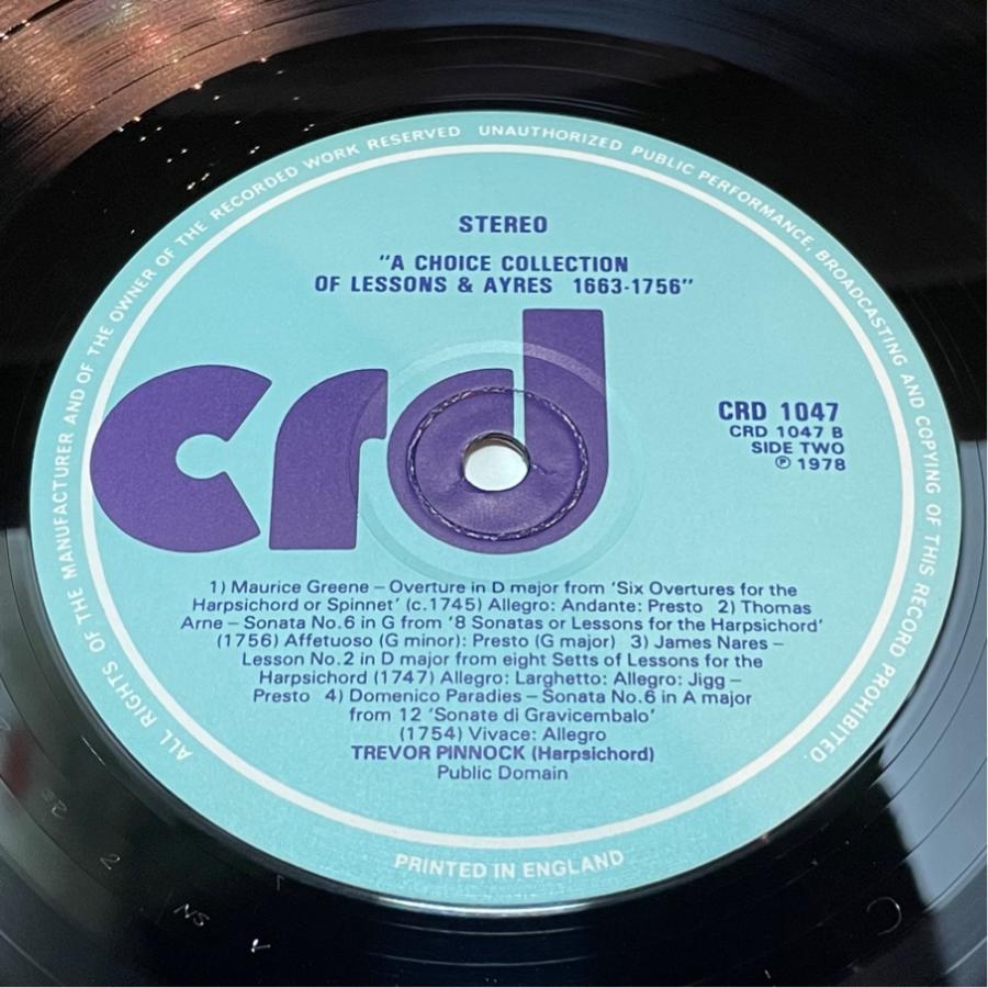 英crd CRD1047 トレヴァー・ピノック チェンバロ 音楽選集 洗浄済 LP |  | 04