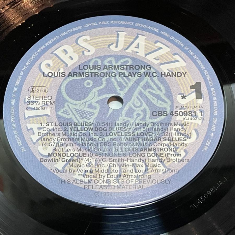 蘭CBS 450981 1 LOUIS ARMSTRONG AND HIS ALL-STARS PLAYS W.C.HANDY 洗浄済 LP |  | 02