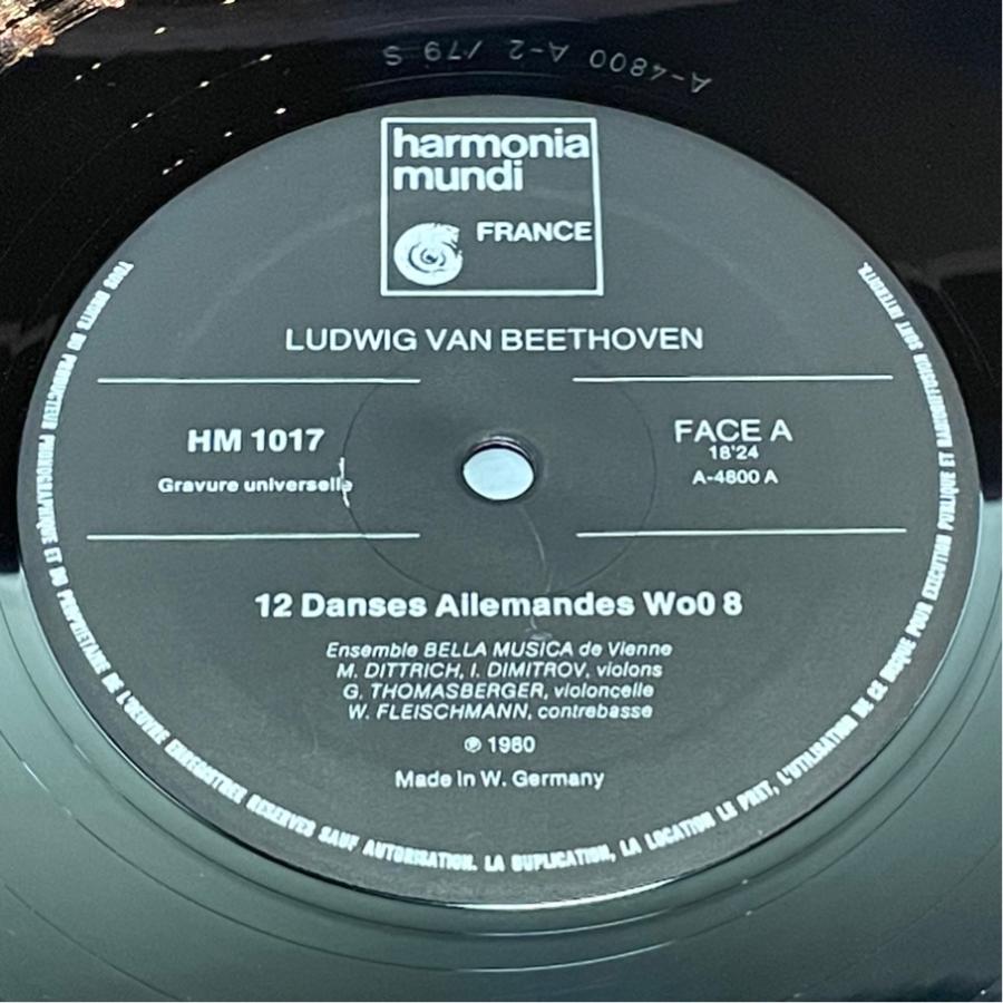 独Harmoniamundi HM1017 ベートーヴェン 12のドイツ舞曲 12のメヌエット ウィーン・ベラ・ムジカ・アンサンブル 洗浄済 LP |  | 03