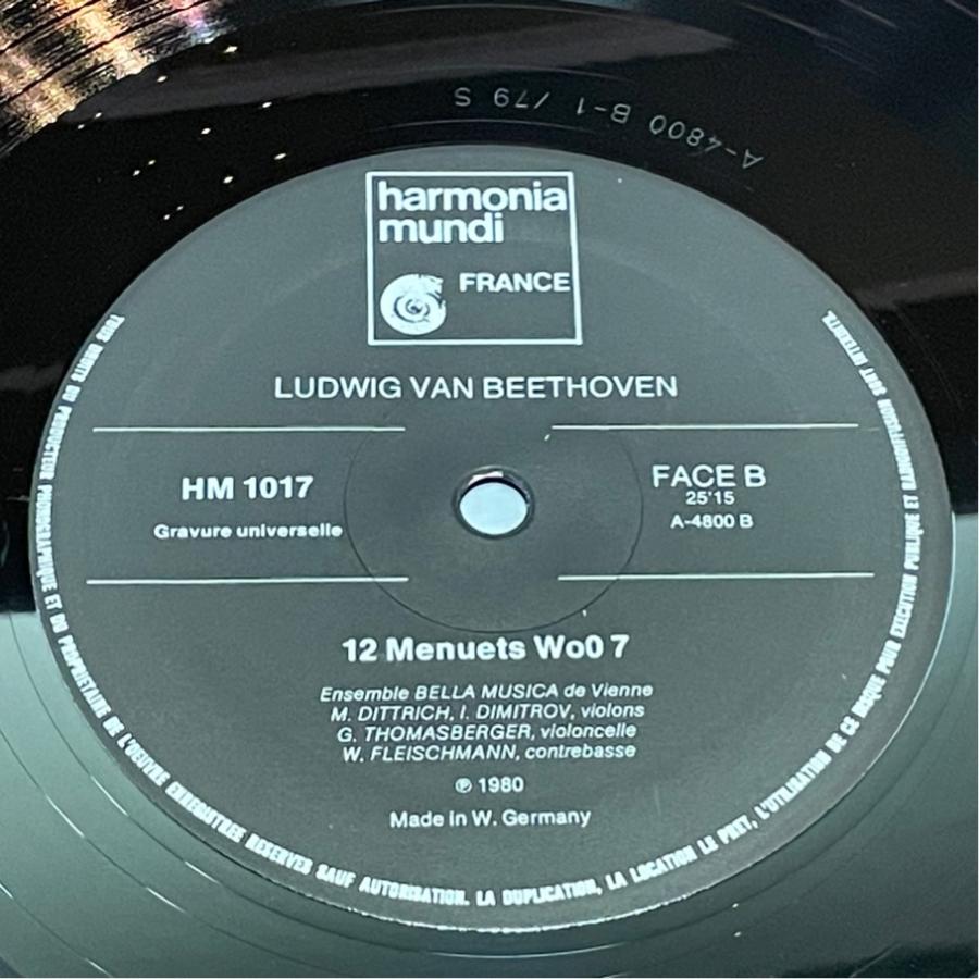 独Harmoniamundi HM1017 ベートーヴェン 12のドイツ舞曲 12のメヌエット ウィーン・ベラ・ムジカ・アンサンブル 洗浄済 LP |  | 04