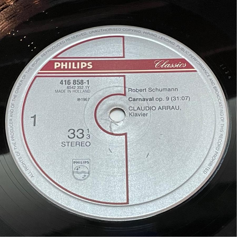 蘭PHILIPS 416858-1 謝肉祭 幻想曲 アラウ シューマン 洗浄済 LP |  | 02
