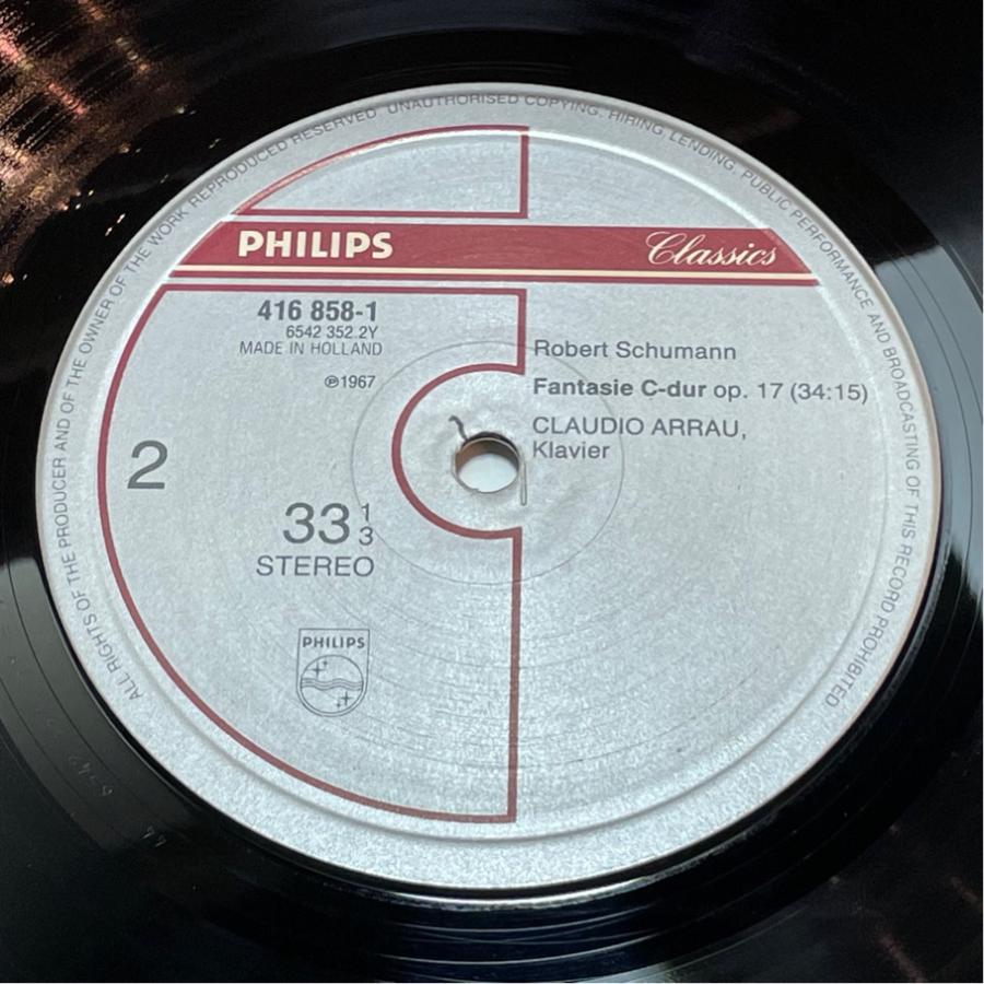 蘭PHILIPS 416858-1 謝肉祭 幻想曲 アラウ シューマン 洗浄済 LP |  | 03