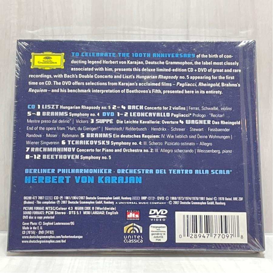 KARAJAN The Music The Legend カラヤン リスト ハンガリー狂詩曲 第5番 バッハ 2つのヴァイオリンのための協奏曲 未開封 CD+DVD |  | 01