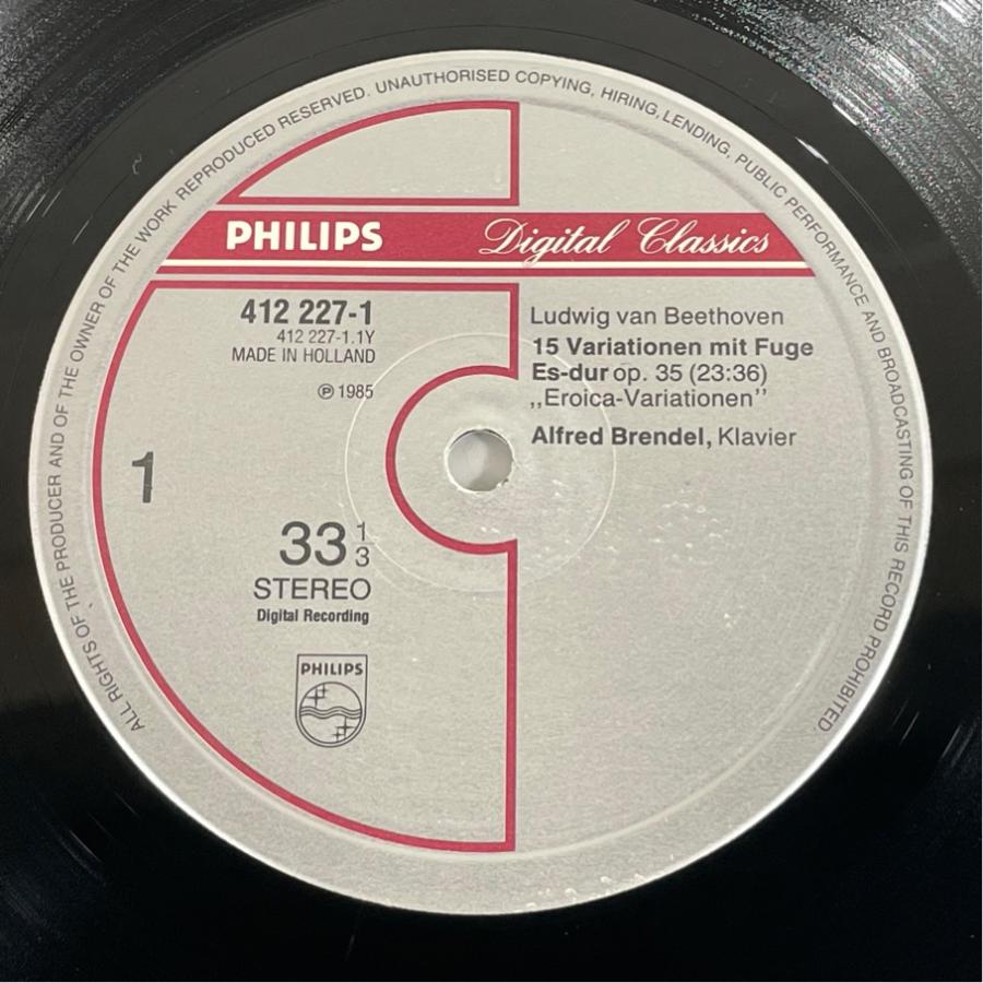 蘭PHILIPS 412 227-1 ブレンデル ベートーヴェン エロイカ変奏曲、エリーゼのために 洗浄済 LP |  | 02