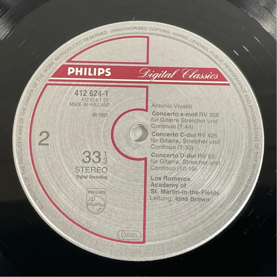 蘭PHILIPS 412 624-1 ペペ・ロメロ ヴィヴァルディ ギター協奏曲 洗浄済 LP |  | 03