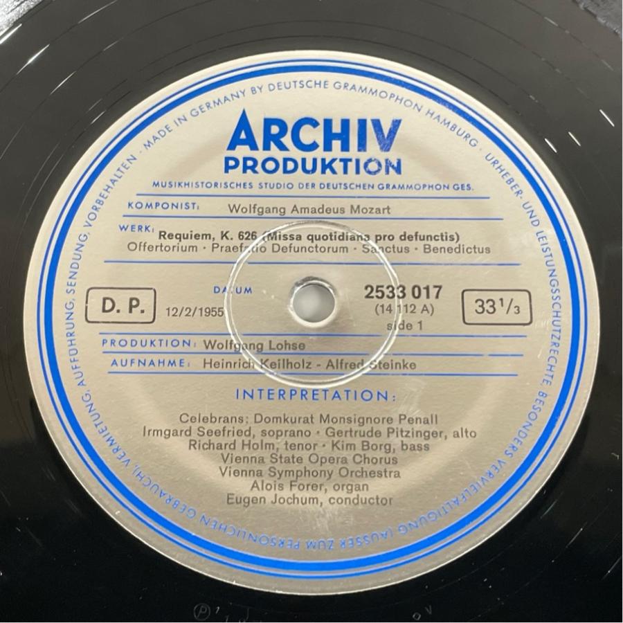 独ARCHIV 2708017 ヨッフム モーツァルト レクイエム 洗浄済 2LP |  | 05