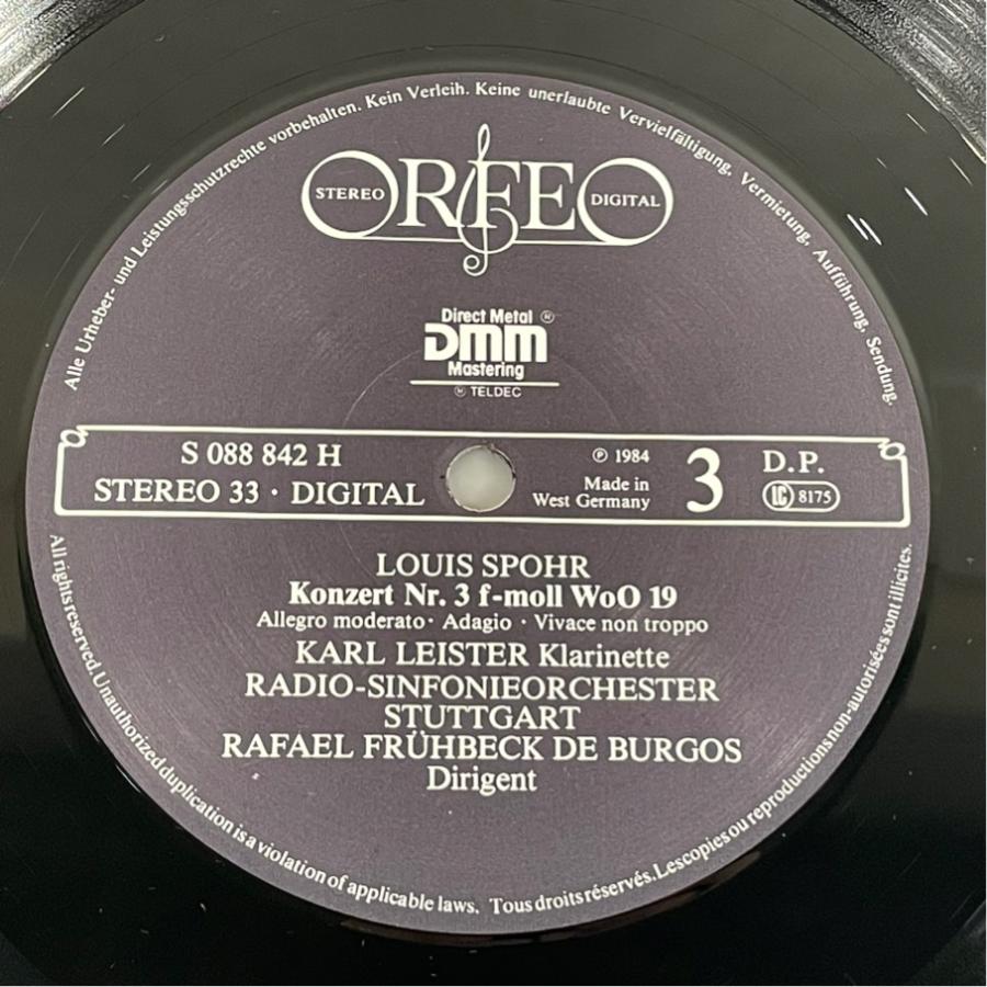独ORFEO S088842H シュポア クラリネット協奏曲 全4曲 カール・ライスター 洗浄済 2LP |  | 05