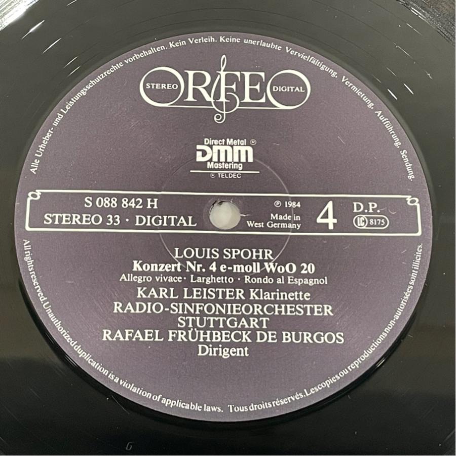 独ORFEO S088842H シュポア クラリネット協奏曲 全4曲 カール・ライスター 洗浄済 2LP |  | 06