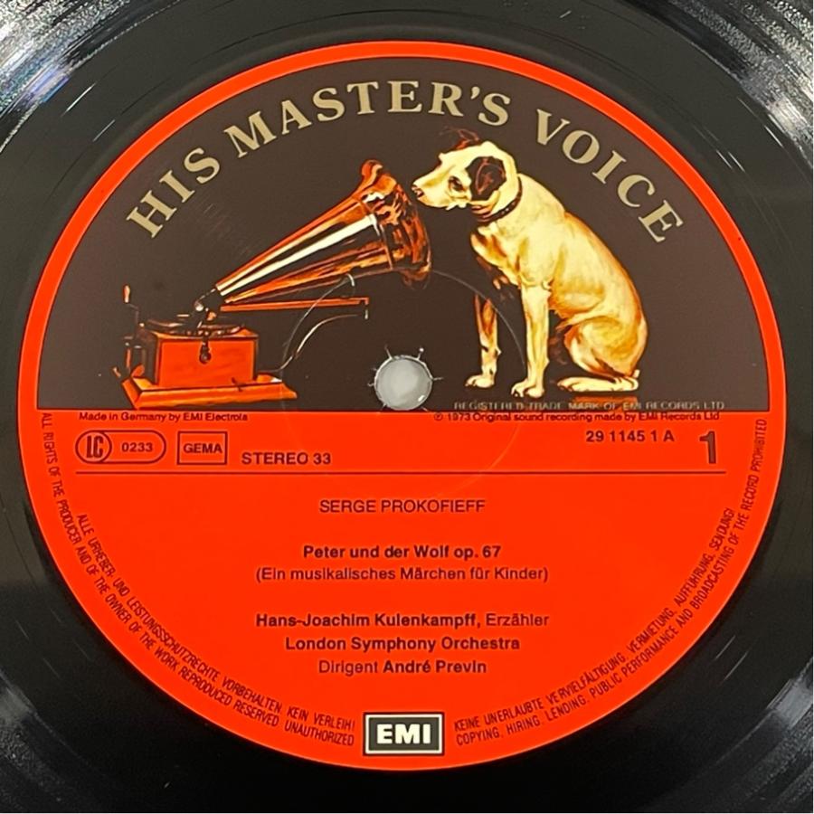 独HMV 29 1145 1 プロコフィエフ ピーターと狼 プレヴィン 洗浄済 LP |  | 02