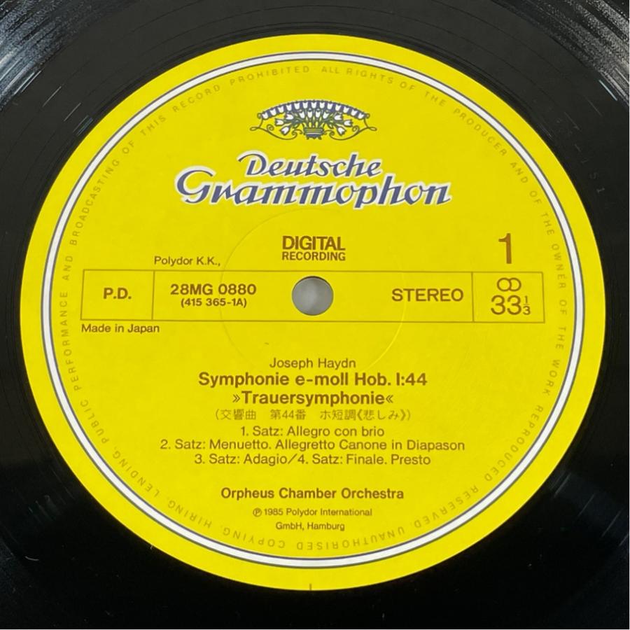 国内盤 28MG0880 ハイドン 交響曲第44番 悲しみ 第77番 オルフェウス室内管弦楽団 洗浄済 LP |  | 02
