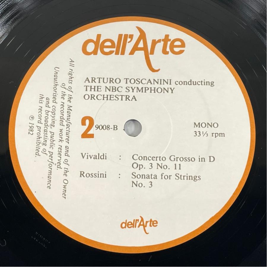 英dell'Arte DA9008 トスカニーニ ドヴォルザーク 交響的変奏曲他 ヴィヴァルディ ロッシーニ 洗浄済 LP |  | 03