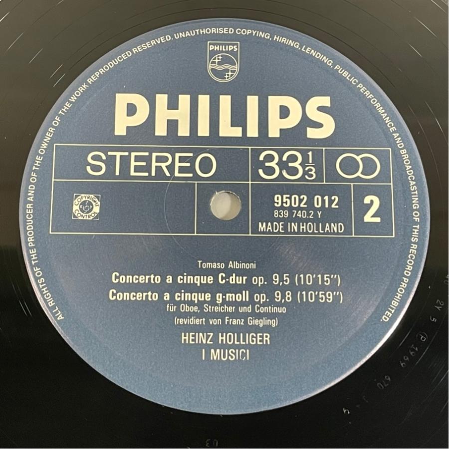 蘭PHILIPS 9502 012 ホリガー イ・ムジチ合奏団 アルビノーニ オーボエ協奏曲 洗浄済 LP |  | 03