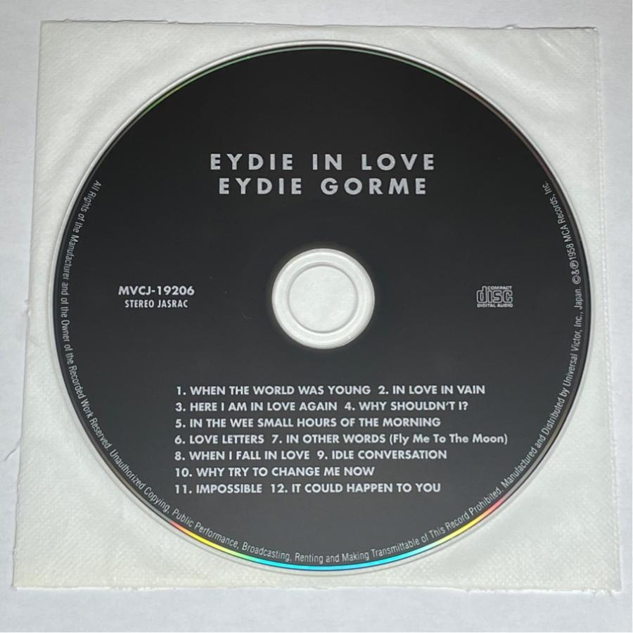 イーディー・ゴーメ  イーディー・イン・ラヴ 帯付 ジャズ 紙ジャケ MVCJ-19206 20bit K2 CD |  | 02