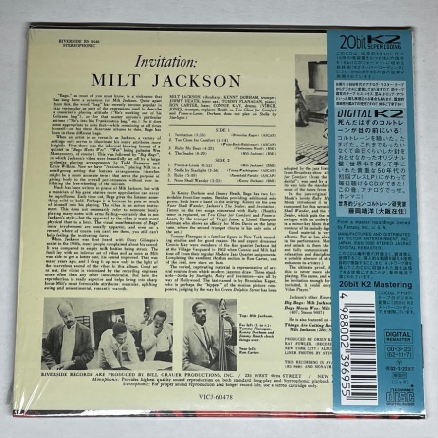 インヴィテイション ミルト・ジャクソン シュリンク帯付 ジャズ 紙ジャケ VICJ-60478 20bit K2 CD |  | 01