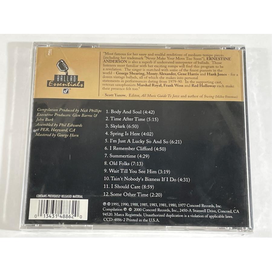 アーネスティン・アンダーソン Ballad Essentials Ernestine Anderson Concord CCD-4886 未開封 CD |  | 01