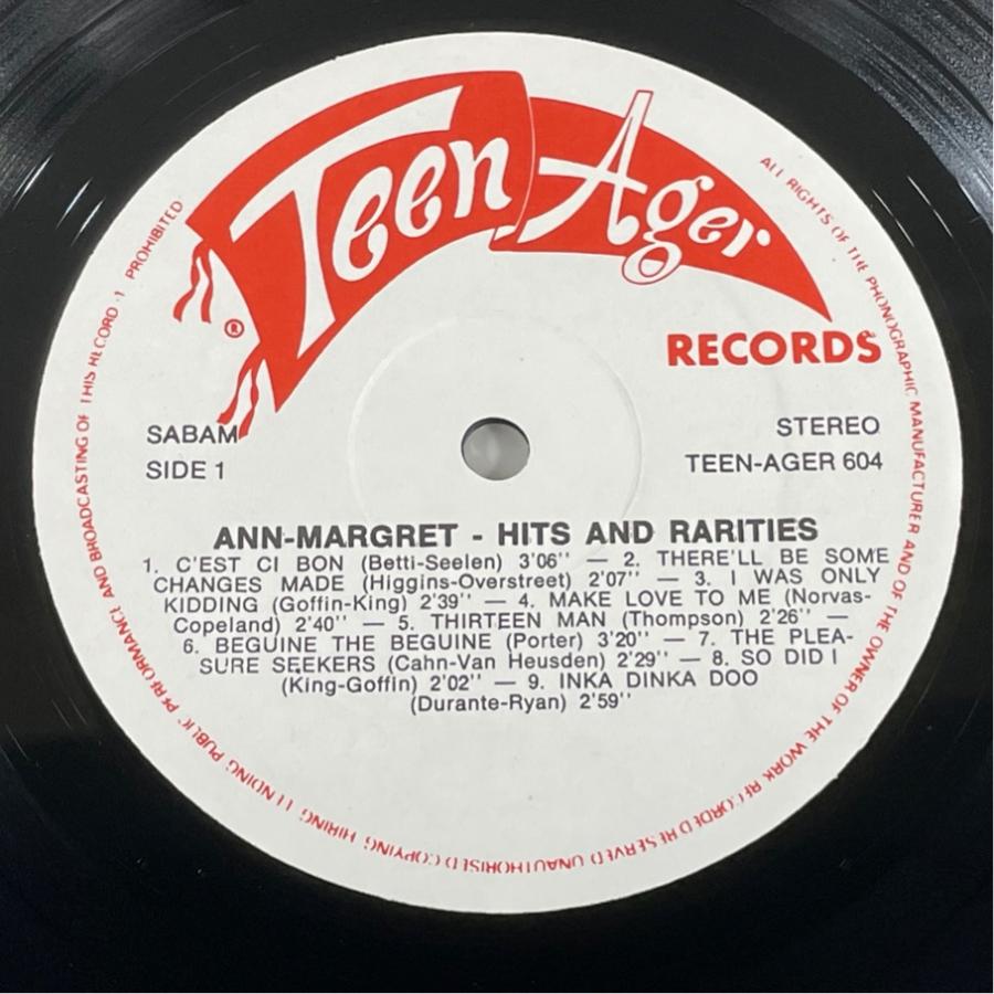 デンマーク盤 TEEN-AGER604 And Rarities アン・マーグレット Hits 洗浄済 LP |  | 02