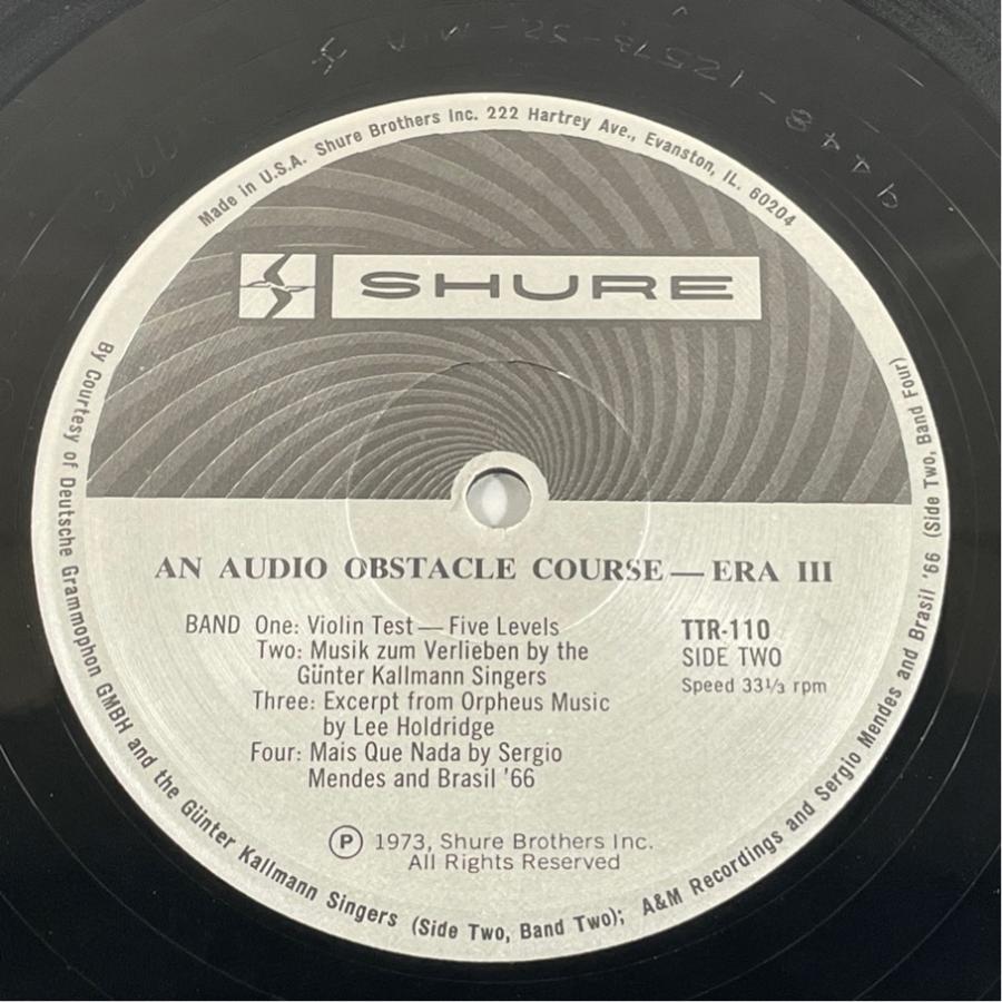 SHURE 米オリジ TTR-110 高音質テスト・レコード！An Audio Obstacle Course-Era III 日本語解説付き  洗浄済 LP |  | 02