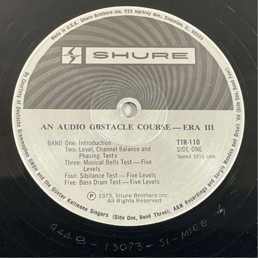 SHURE 米オリジ TTR-110 高音質テスト・レコード！An Audio Obstacle Course-Era III 日本語解説付き  洗浄済 LP |  | 03
