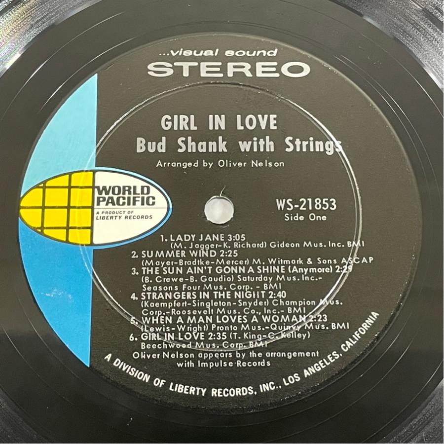 US盤 WORLD PACIFIC WPS-21853  BUD SHANK GIRL IN LOVE 洗浄済 LP |  | 02