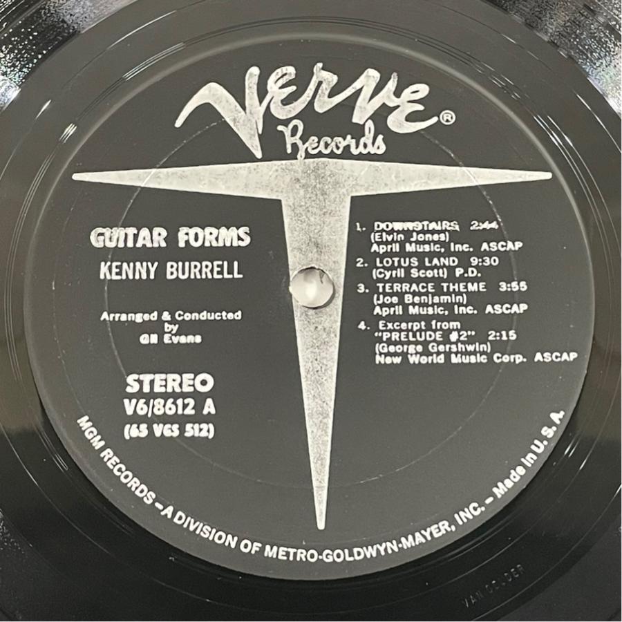 US盤 V6-8612 両面VANGELDER刻印 Kenny Burrell Guitar Forms 洗浄済 LP |  | 03