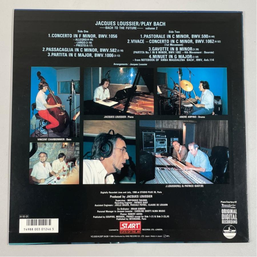 K20P-9438 BACH TO THE FUTURE VOLUME 2 バッハ PLAY BACH JACQUES LOUSSIER 洗浄済 LP |  | 01