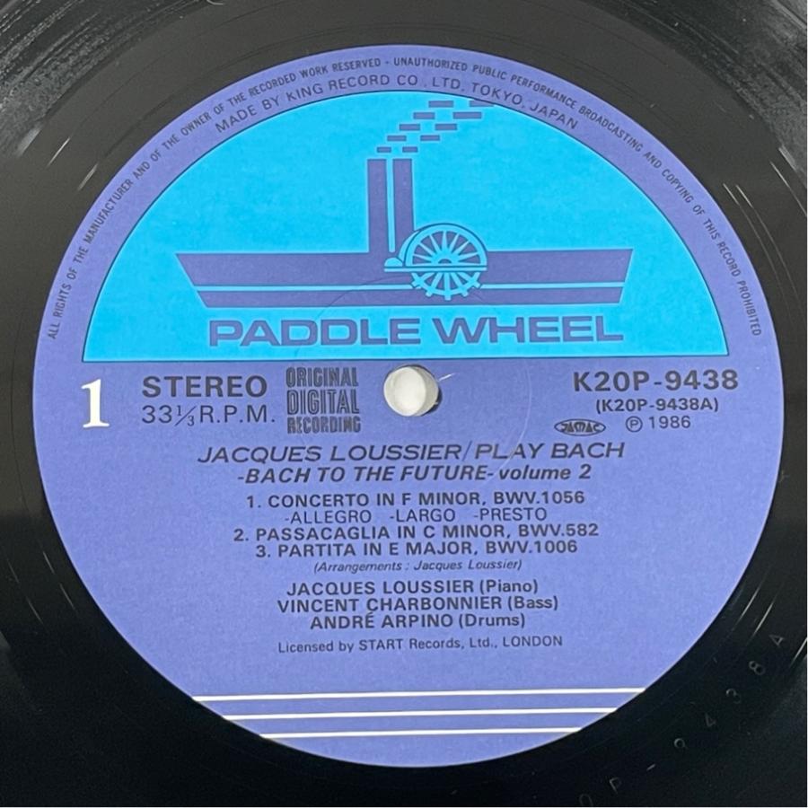 K20P-9438 BACH TO THE FUTURE VOLUME 2 バッハ PLAY BACH JACQUES LOUSSIER 洗浄済 LP |  | 02