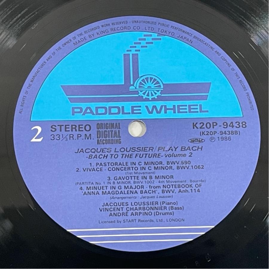 K20P-9438 BACH TO THE FUTURE VOLUME 2 バッハ PLAY BACH JACQUES LOUSSIER 洗浄済 LP |  | 03