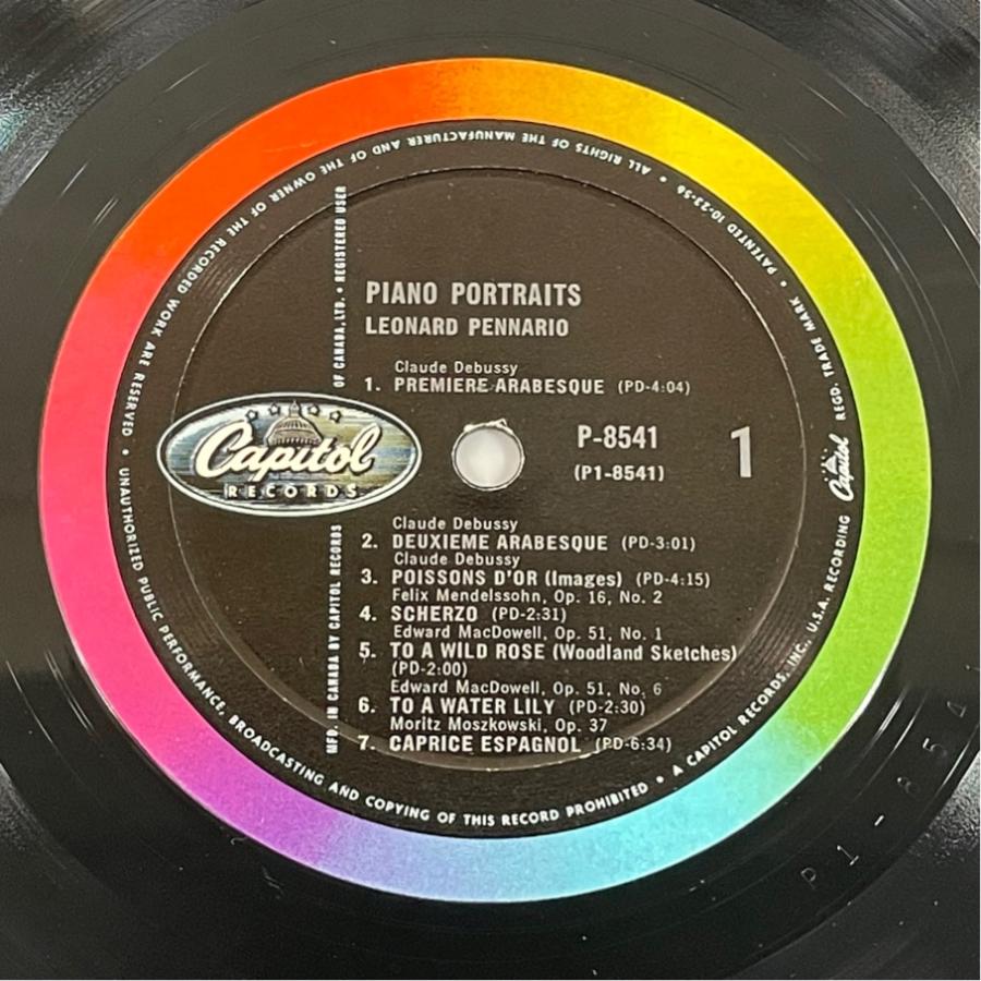 P 8541 レナード・ペナリオ LEONARD PENNARIO PIANO PORTRAITS 洗浄済 LP |  | 02
